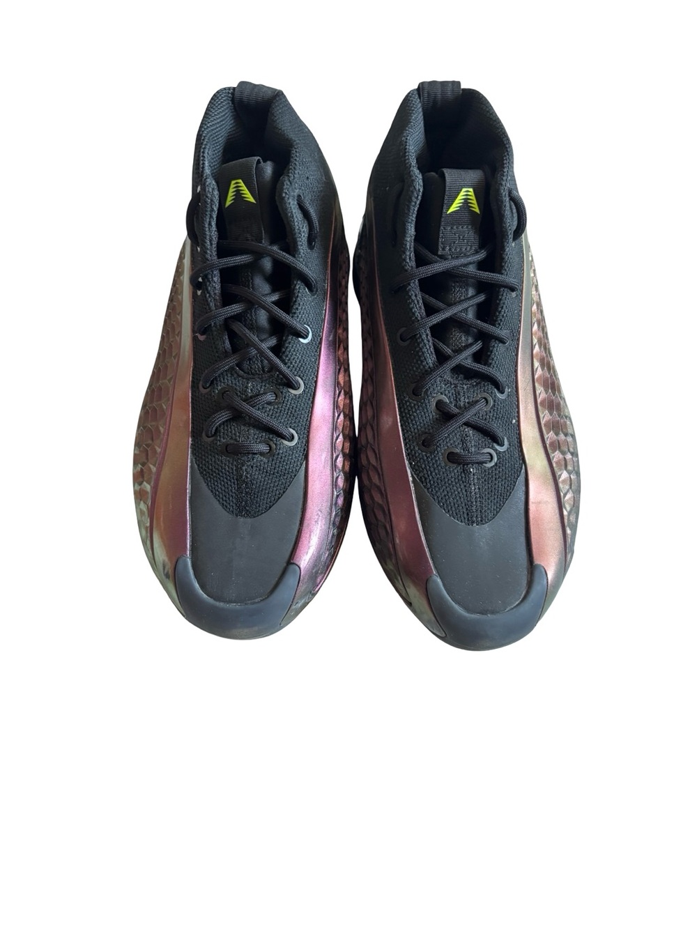 Adidas AE 1 Anthony Edwards Iridescent Black Volt Basketball Shoes, 6.5Y/8W